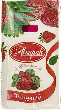 Платочки паперові "Alsupak" Полуниця(10)(160)