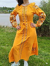 Сукня вишита  жіноча на льоні "Орисія" розміри 46-56