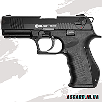 Стартовий сигнальний пістолет Blow TR-92 Black 9мм, Сигнально шумовий пістолет Blow TR-92 чорний для самооборони