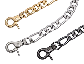 Ланцюжок для сумки з карабіном СК-017 120см колір Темний-нікель