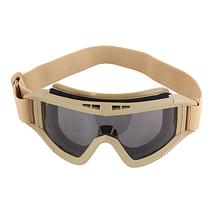 Тактичні захисні окуляри балістична маска + 3 лінзи койот