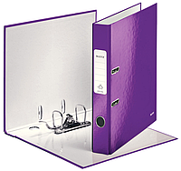 Папка-регистратор Leitz WOW с механизмом 180°, А4 50 мм, цвет "фиолетовый металлик"
