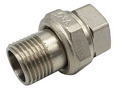 Згін американка 3/4" латунний різьбовий фітинг для водопровідних труб V&G