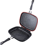 Подвійна сковорода гриль 32х24х7 см Berlinger Haus Granit Diamond Line BH-6580, фото 3