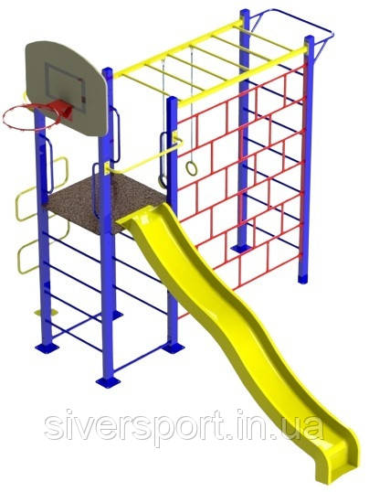 Гімнастичний комплекс "Тарзан" з гіркою SiverSport KID670.1, фото 1