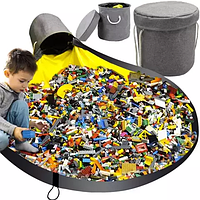 Кошик для іграшок/кубиків 2 в 1 Kruzzel 19556 з килимком