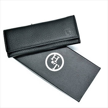 Шкіряна ключниця Weatro 16 х 6 х 2 см Чорна wtro-nw-169-90-020