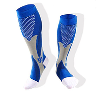 Компресійні шкарпетки для бігу для чоловіків і жінок (41-45 розмір) ABC сині