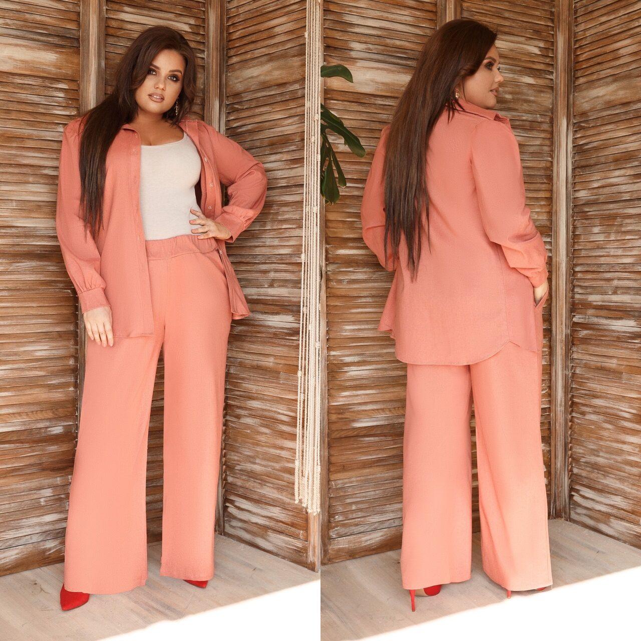 Неймовірний жіночий костюм-двійка, тканина "Льон" 52, 54, 58 розмір 52