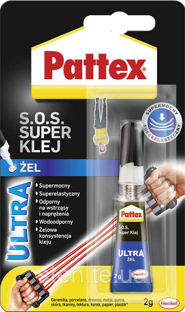 Клей Супер Гель секундний універсальний для дерева гуми шкіри картону фарфору металу Pattex (Момент) (2г)