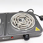 Настільна електроплита Domotec MS 5802 на 2 конфорки / Електрична спіральна плита, фото 8