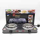 Настільна електроплита Domotec MS 5802 на 2 конфорки / Електрична спіральна плита, фото 10