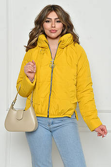 Куртка жіноча демісезонна жовтого кольору                                                            157346M
