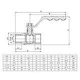 Кран кульовий ITAL PN40 2" вн.-зов., ручка, нікель, фото 5
