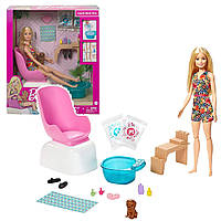 Barbie Mani-Pedi Spa GHN07 Кукла Барби Салон маникюр и педикюр