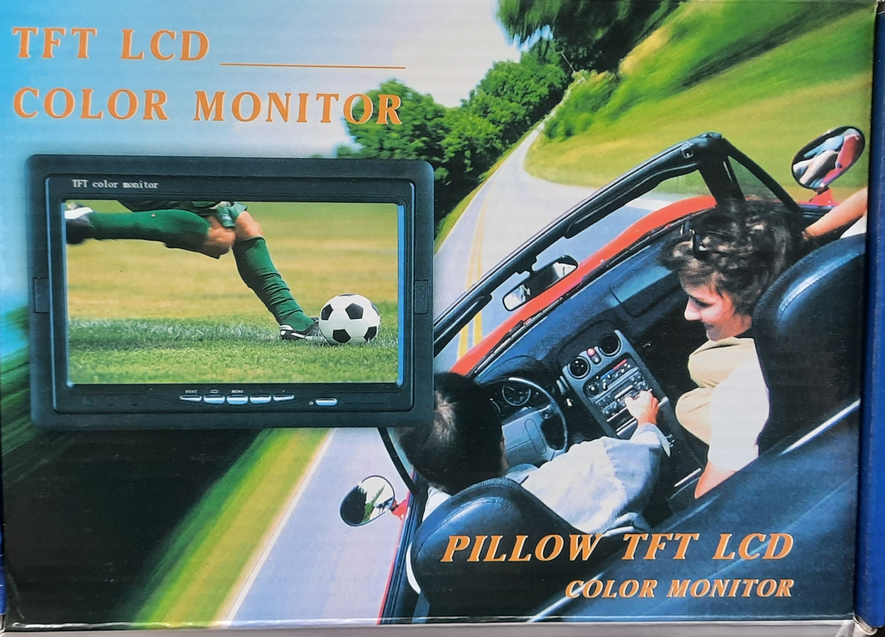 Автомобільний монітор 7 дюймів Pillow TFT LCD color monitor
(екран для камери заднього огляду)
monitor 7"