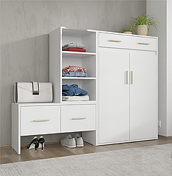 Тумба двохдверна для передпокою 160 см шириною Взуттєвий шафа Сучасна передпокій в коридор з ДСП