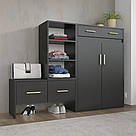 Тумба двохдверна для передпокою 160 см шириною Взуттєвий шафа Сучасна передпокій в коридор з ДСП, фото 8