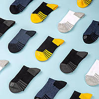 Носки Xiaomi Qimian DuPont/Silvadur antibacterial men's socks 3 шт Black/Yellow