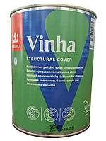 Tikkurila Vinha - кроющий полуматовый антисептик для деревянных фасадов (База VVA), 0,9 л