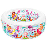 Дитячий круглий надувний басейн Intex Wet Set 152 х 56 см (58480)
