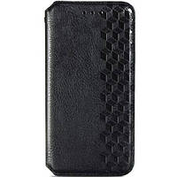 Кожаный чехол книжка GETMAN Cubic (PU) для Samsung Galaxy A51 (Черный)