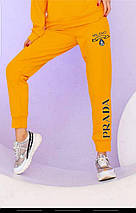 Жіночі спортивні штани з високою посадкою з двонитки, фото 4