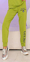 Жіночі спортивні штани з високою посадкою з двонитки, фото 5