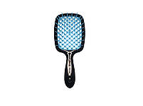 Гребінець для волосся чорний з блакитним Janeke Superbrush, фото 3