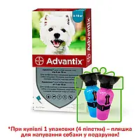 Краплі від бліх і кліщів Bayer Advantix для собак вагою 4-10 кг, ціна за 1 піпетку
