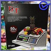 Профессиональные весы торговые Smart DT-809 электронные веса для продуктов нагрузка до 50 кг с клавиатурой