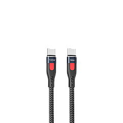 Кабель Remax Lesu Pro Aluminum Alloy Type-C to Type-C PD 100W 1M Черный (RC-187c)