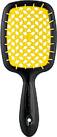 Гребінець для волосся чорний з жовтим Janeke Superbrush 71SP226 GIA, фото 3