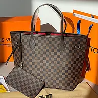 Коричневая женская сумка Louis Vuitton Neverfull