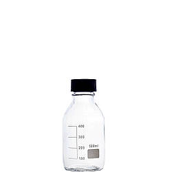 Бутіль для реактивів з закруткою та мірною шкалою, 500 мл.