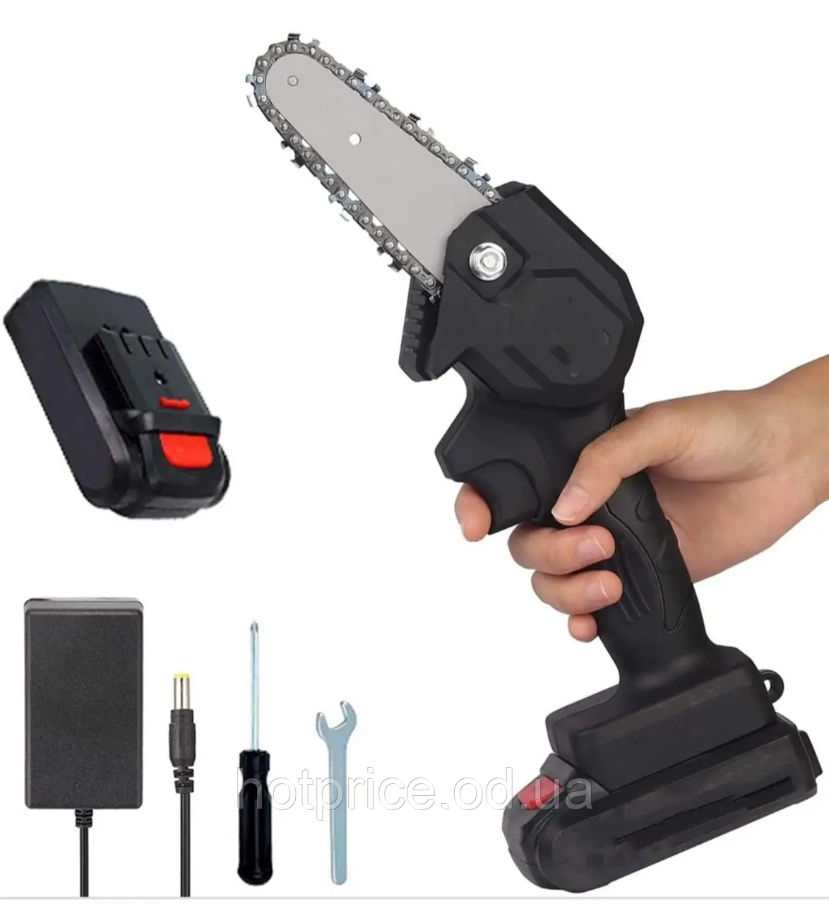 Мини пила для обрезки деревьев и распила дров 48V Mini Electric Chain Saw [ОПТ] - фото 1 - id-p1856443018