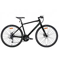 Велосипед HD-80 Leon OPS-LN-28-022, AL 28", рама-21", черно-белый с красным, Vse-detyam