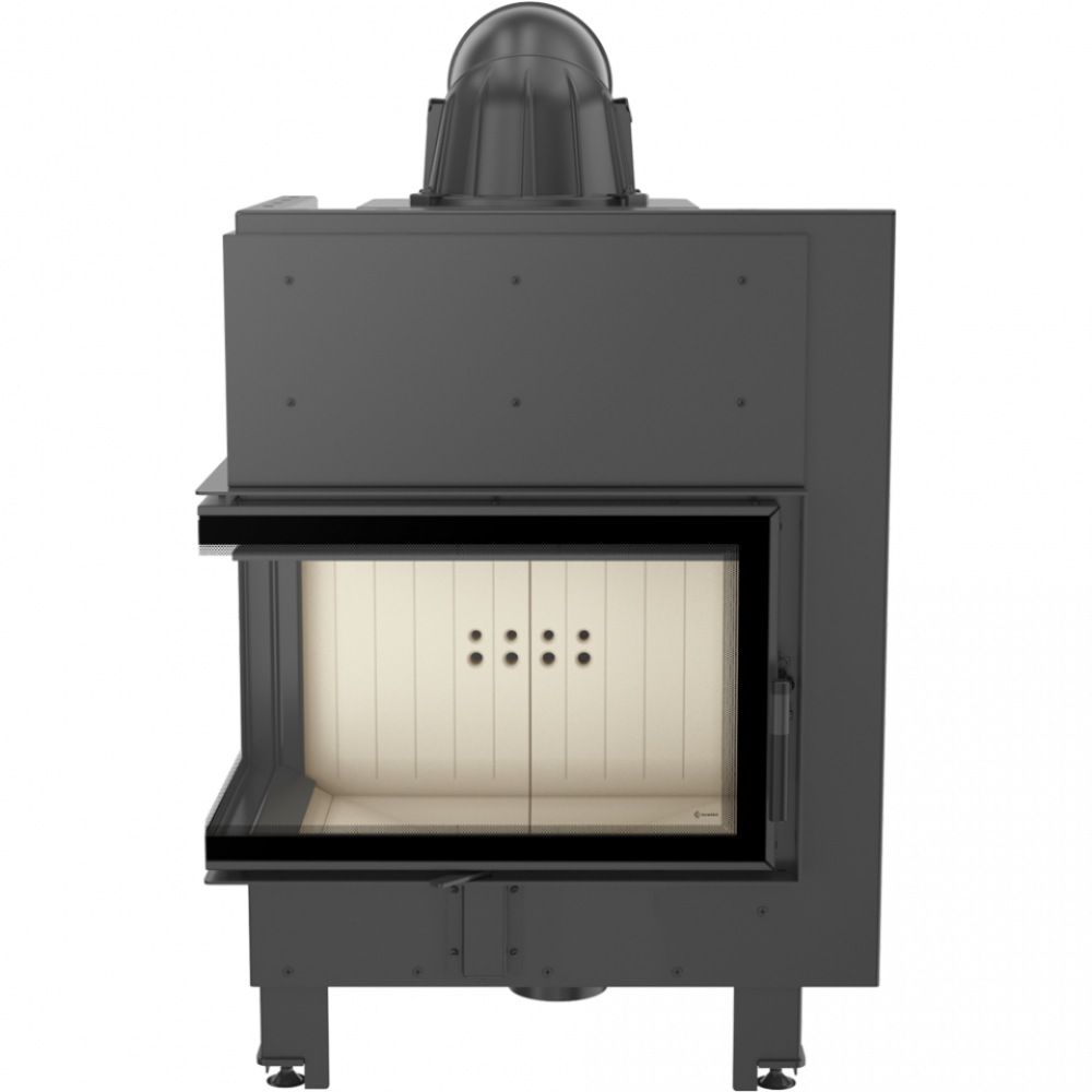 КАМІННА ТОПКА KRATKI MBM 10 ЛАВА BS ГНУТЕ СТЕКЛО (10,0 кВт), фото 1