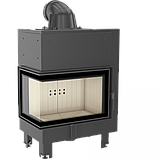 КАМІННА ТОПКА KRATKI MBM 10 ЛАВА BS ГНУТЕ СТЕКЛО (10,0 кВт), фото 3