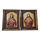 Пара икон Святейшего Сердца Иисуса и Непорочного Сердца Марии, венчальная пара, икона из дерева 30х21см - фото 1 - id-p1856406605