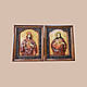 Пара икон Святейшего Сердца Иисуса и Непорочного Сердца Марии, венчальная пара, икона из дерева 30х21см - фото 2 - id-p1856406605