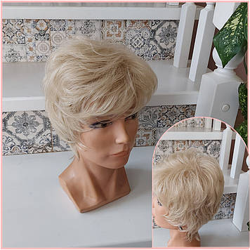 Перука коротка з термоволосся платіновий мікс TR MADREN- 16H613