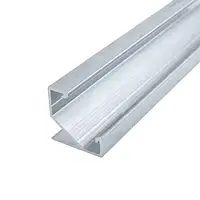 Профиль для LED ленты алюминиевый угловой ЛПУ-17 неанодированный + прозрачный рассеиватель (2 м)