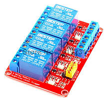 Реле 12В з тригером на оптопарі 4-х канальний