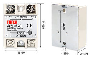 Твердотільне реле SSR-40 DA Твердотільне реле SSR-40 DA