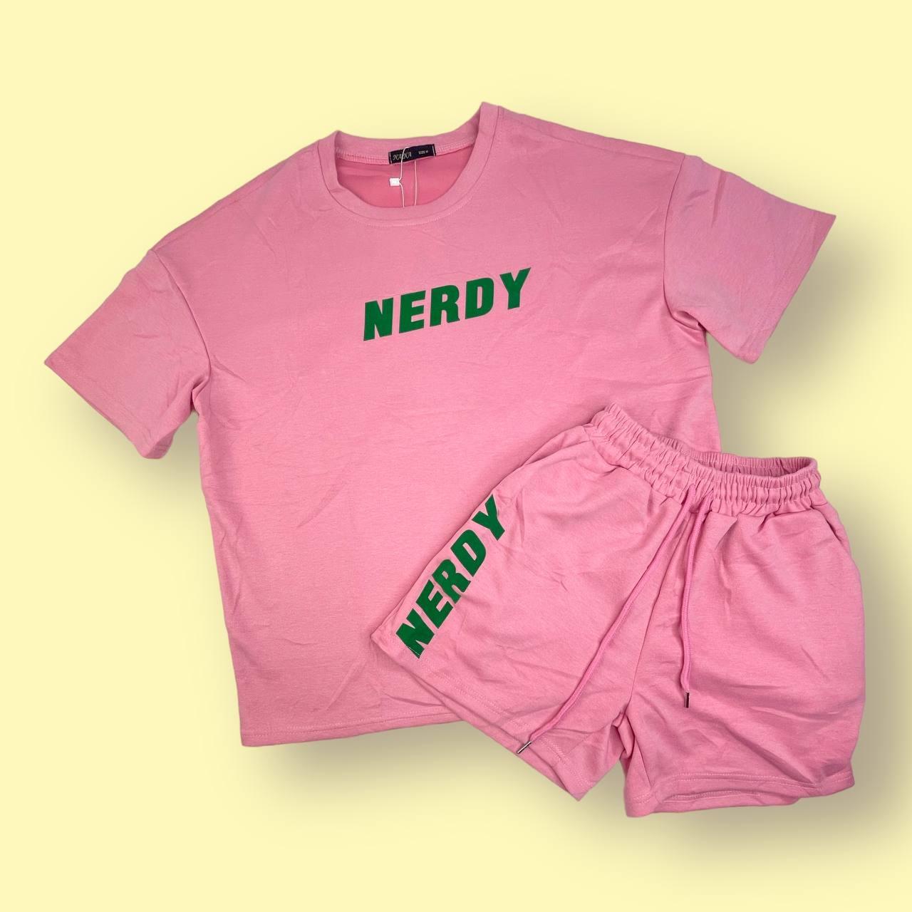 Жіночий спортивний костюм-двійка, футболка + шорти, рожевого кольору No 20269, s-xl 48