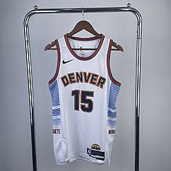 Чоловіча баскетбольна біла майка Йокіч Денвер Наггетс Nike Jokic No15 Denver Nuggets City Edition 2023