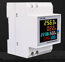 Ваттметр D52-2066 на дин рейку AC 80-450 V,0-100 A с встроенным трансформатором тока