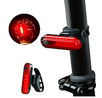 Задняя велофара-мигалка с аккумулятором, яркий велосипедный фонарь USB