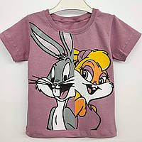 Футболка для девочки однотонная Банни